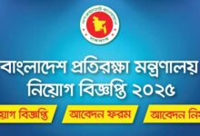 Ministry of Defence Job Circular 2025